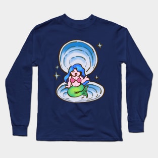 stardew singing mermaid seashell from the night market show Long Sleeve T-Shirt